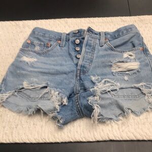 Levi’s Distressed Denim Shorts